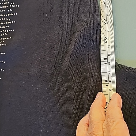 Birch NY lightweight black‎ sweater. Size small. Bling at the shoulders. - Picture 9 of 11
